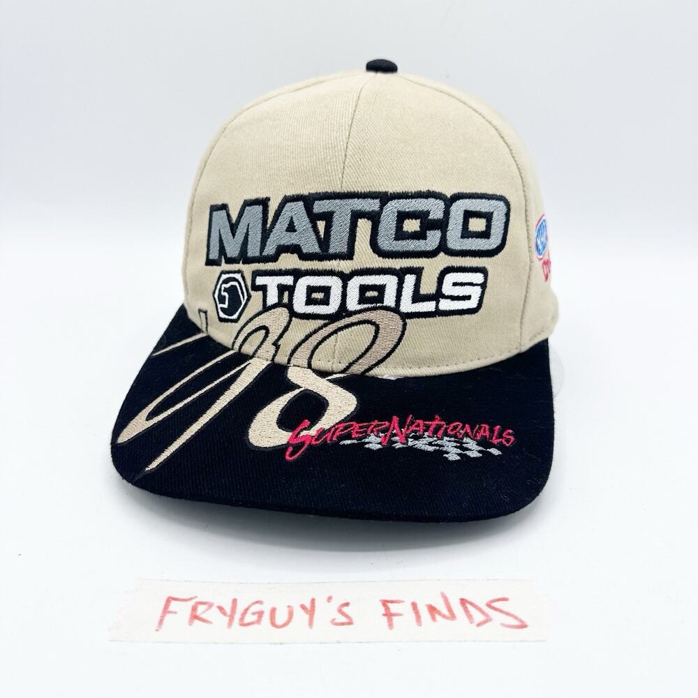 VTG 1998 Matco Tools Super Nationals Winston Drag Racing Snapback Hat Cap Hotrod